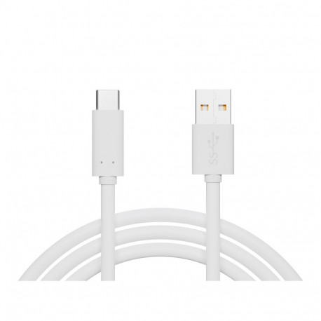 66-178# Przyłącze usb 3.0 a - usb-c 2m białe zawieszka