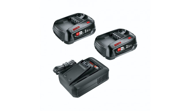 Bosch Starter-Set 18V 2x 2,5AH Battery + Charger
