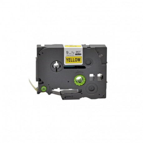 Compatible tape Brother TZe-621 9mm Black on Yellow