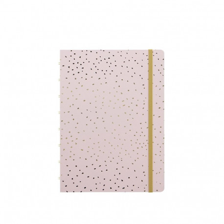 Kaustik Filofax A5 Confetti rose quartz, spiraalköide, jooneline