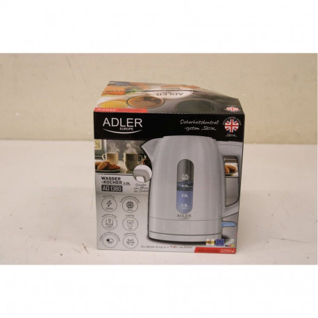 Adler SALE OUT. AD 1380w Electric kettle, Plastic, 1 L, White | Kettle | AD 1380w | Electric | 2200 