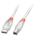 LINDY CABLE USB2 A-B 2M/TRANSPARENT 41753