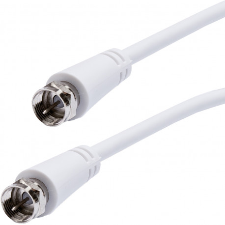 Vivanco cable SAT F 5m, white