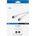 Vivanco cable SAT F 10m, white