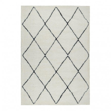CARPET IDEAL80260 390WHITE BLACK 1.2X1.7