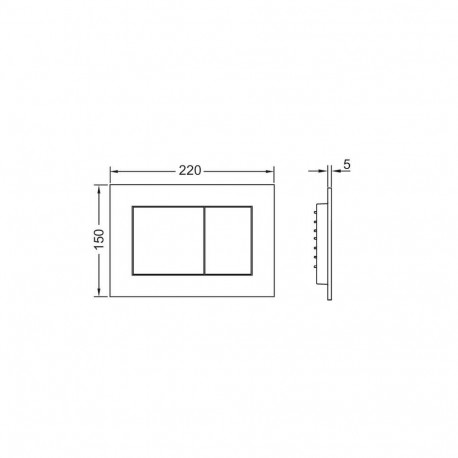 BUTTON FLUSH TECENOW METALIC GREY