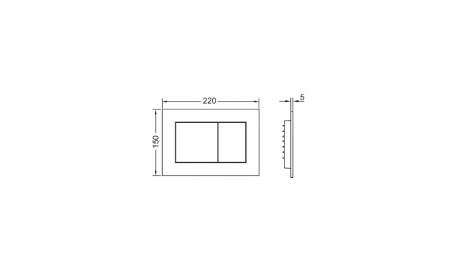 BUTTON FLUSH TECENOW METALIC GREY
