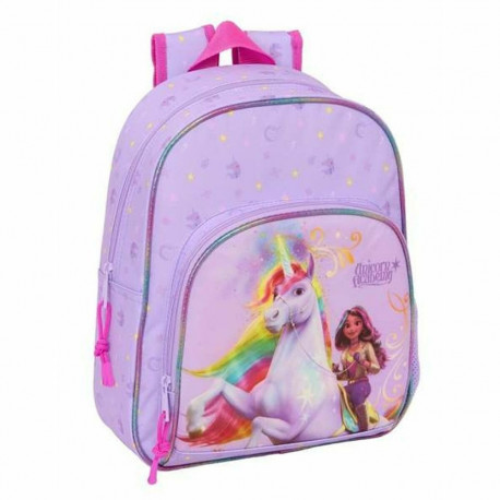 School Bag Unicorn Academy Lilac 28 x 34 x 10 cm