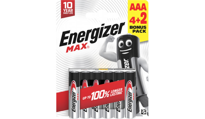 Energizer patarei Max Alkaline AAA CHP6 4+2