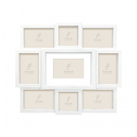 Focus kollaažiraam 9 pildile, valge