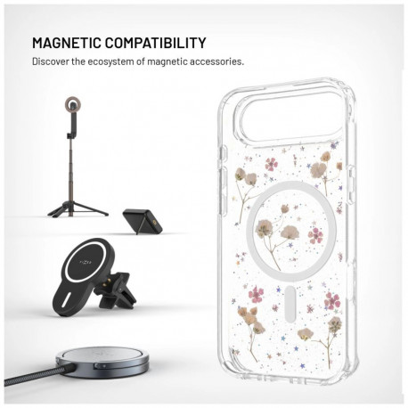 Fixed MagBloom tagakülje kate Apple iPhone Air TPU ploomiroosa