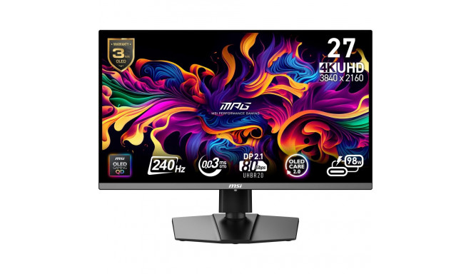 MSI MPG 272URX - 240Hz | 4K | 26,5'' | tandem QD OLED | 0,03 ms