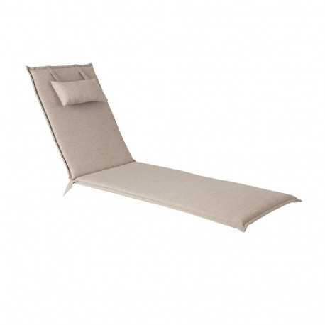 Deck chair pad WICKER 55x195xH3cm, beige