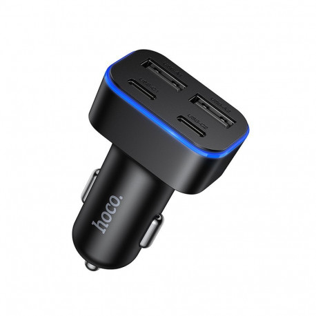 Car charger Hoco 2xUSB A + 2xUSB C PD QC3.0 42W Z63 black