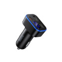 Car charger Hoco with LCD 2xUSB A + 1xUSB C PD QC3.0 42W Z63A black