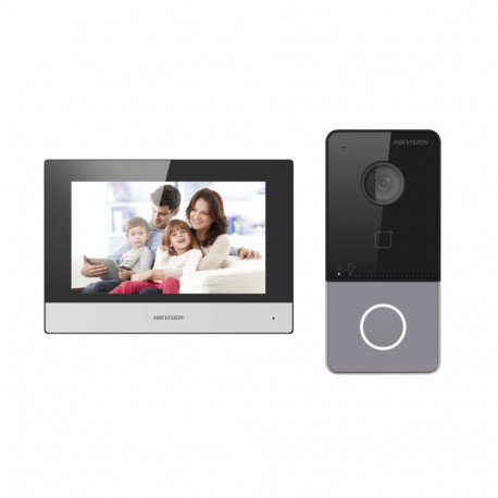 Hikvision DS-KIS603-P(B) video intercom system 2 MP 17.8 cm (7") Black, Grey, Silver