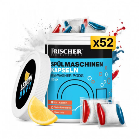 Frischer 3-in-1 nõudepesumasina kapslid, 52 tk