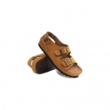 Comfortable Scholl AIR BAG BACK STRAP sandals, brown, size 44