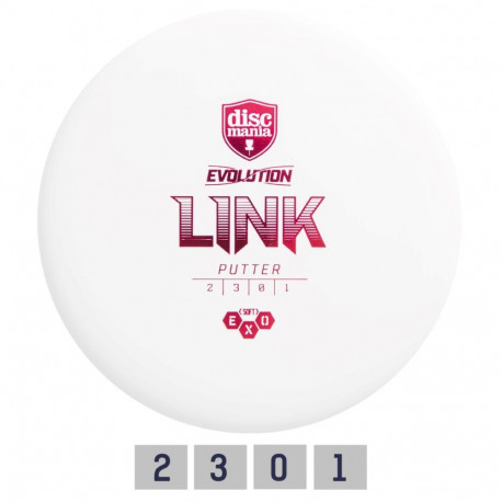 Discgolf DISCMANIA Putter SOFT EXO LINK Evolution White 2/3/0/1