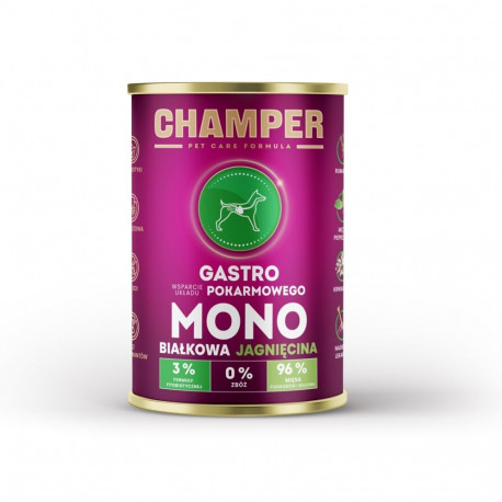 Dog Food - CHAMPER Gastro Lamb Wet Food for Adult Dogs 400g
