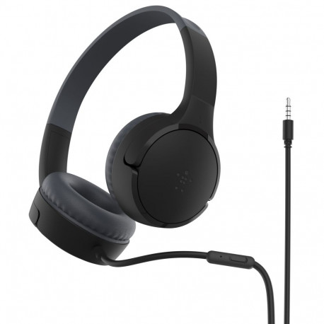 Belkin SoundForm juhtmega on-ear kõrvaklapid lastele must AUD010hqBK