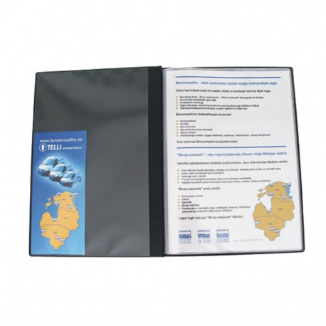 Menüükaaned 10 kiletaskuga must PROLEXPLAST