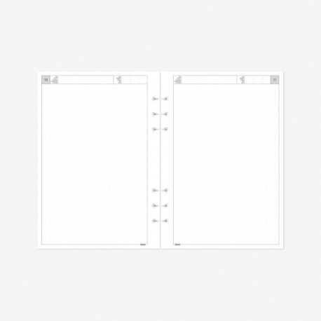 Dateerimata sisu Maxi Notebook Täpp, 6-augustusega lahtised täppidega lehed 2026a.