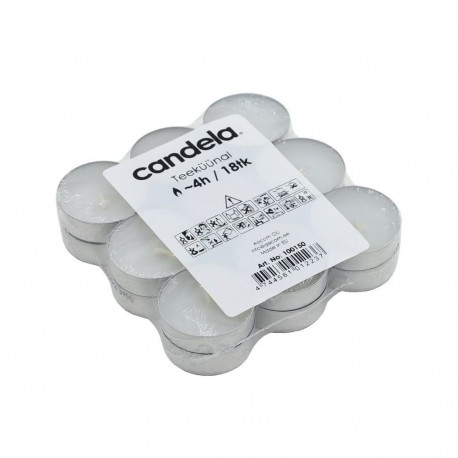 Candela Tea Candles 18pcs White