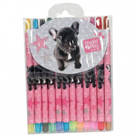 Paso PEI-3230 Studio Pets 12pcs Rotate Crayons