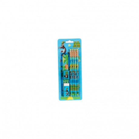 Paso 00-3759PS Penguins set 4 pencils / Ruler 15cm / Sharpener / Eraser