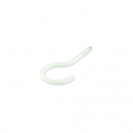 BENDED HOOK 30X2,6X11X6 WHITE/ 4PCS