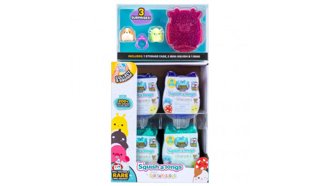 SQUISHMALLOWS SQUISH-A-LONGS minifiguuride komplekt pimepakis, 2 tk, 2,5 cm