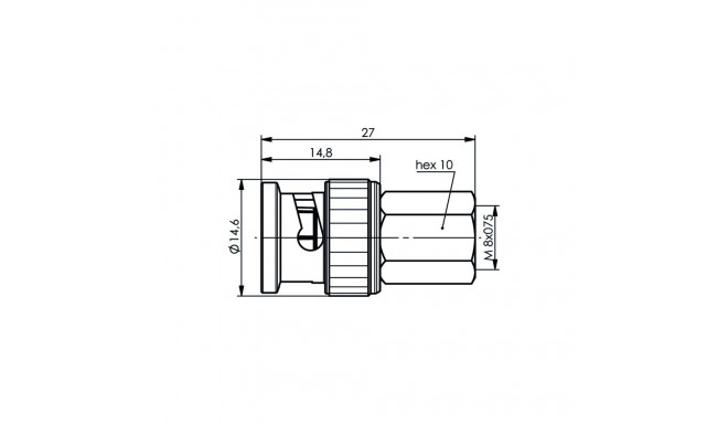 BNC-FME isane-isane adapter Telegärtner