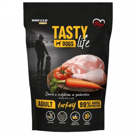 BIOFEED Tasty Dogs Life kalkuni märg koeratoit 150g