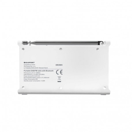 Blaupunkt kaasaskantav raadio DR3WH, valge