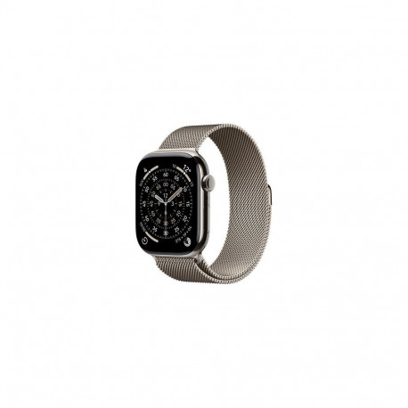 Apple Watch Series 11 GPS + Cellular 46mm Natural Titanium Case with Natural Milanese Loop - S/M