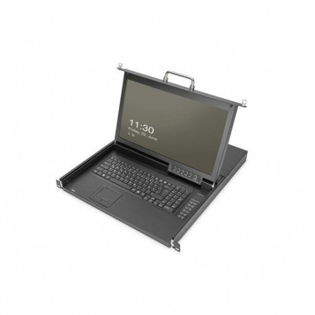 Digitus 17" HD LCD KVM Console, 1-Port VGA, spanish Keyboard