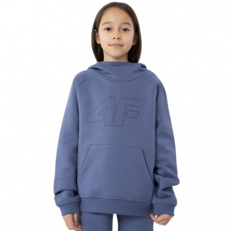 Bluza dla dziewczynki 4F denim HJZ22 JBLD002 32S 128cm
