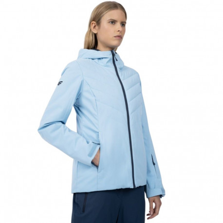 Kurtka narciarska damska 4F jasny niebieski H4Z22 KUDN003 34S XL