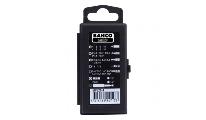 Bits set 28 pcs PH, SL, Hex, TORX