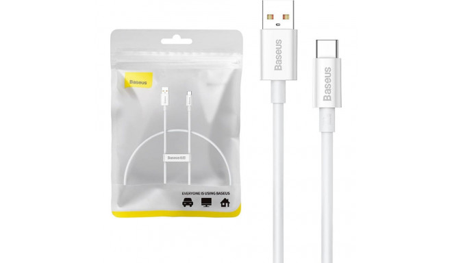 Baseus USB - USB-C kaabel Superior 100W 0.25m, valge