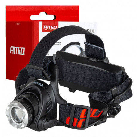 Akuga pealamp t6 3600mah (batt) amio-04664