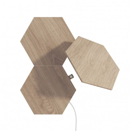 Nanoleaf Elements puiduimitatsiooniga kuusnurga laienduskomplekt – 3 tk