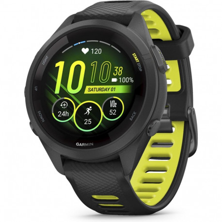 Garmin Forerunner 265S must/amp kollane