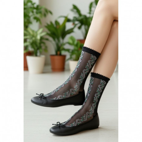 SOKISAHTEL Pierre Mantoux LUKE musta värvi õhukesed sokid 444