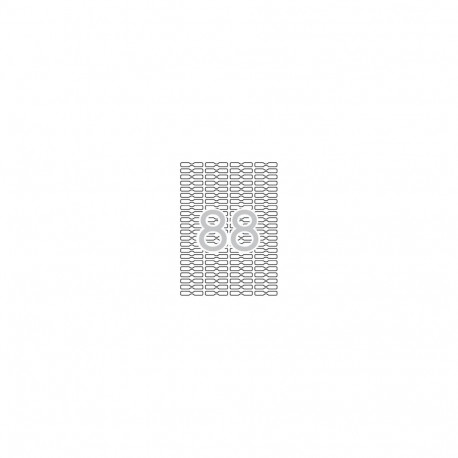 Etikett iseliimuv  APLI 45x8mm, kondikujuline, eemaldatav, 88 tk A4 lehel, 25l/pk, Ref. 10314