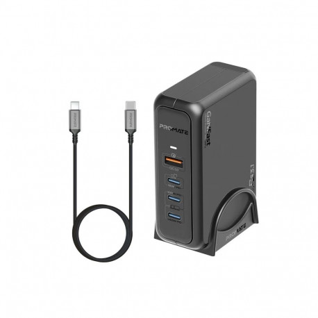 Promate GaNPort-140W GaNFast™ Charging station 140W / USB-C PD 3.1 / QC3.0