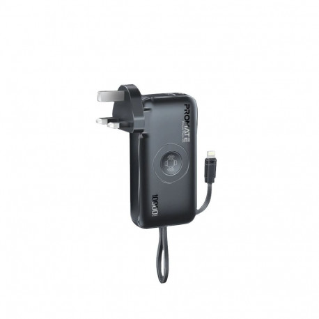 Promate PowerPack-10i Charger Power Bank 22W / 10000mAh / USB-C / QC3.0 / iWatch 2,5W / 220V EU/US/U