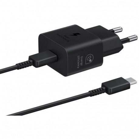 Samsung EP-T2510XBEGEU 25W reisilaadija USB-C + USB-C kaabel 1M must