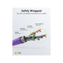 Goobay RJ45 patch-kaabel CAT 6A S/FTP (PiMF), 500 MHz, CAT 7 toorkaabliga, violetne 0,25 m